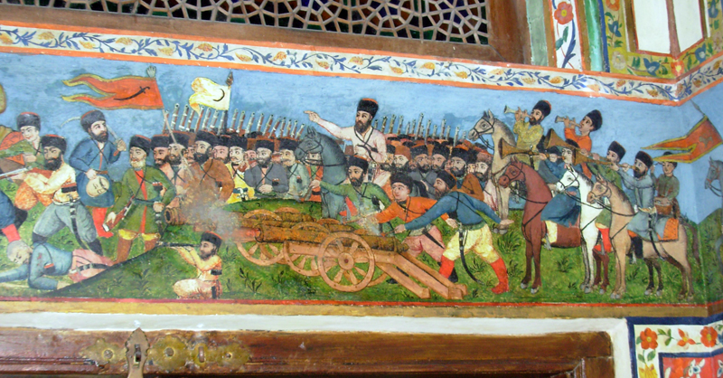 Paintings in Sheki Khan's Palace